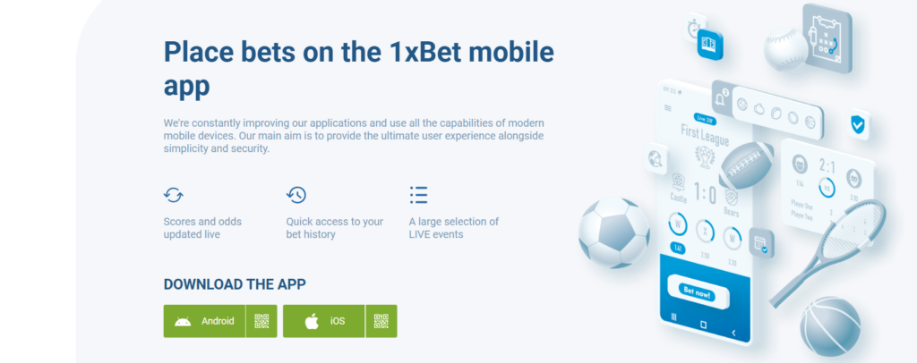 1xBet Download to iPhone