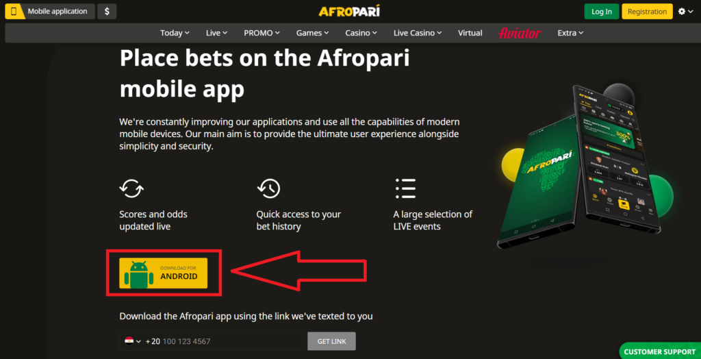 Install the AfroPari Android Software