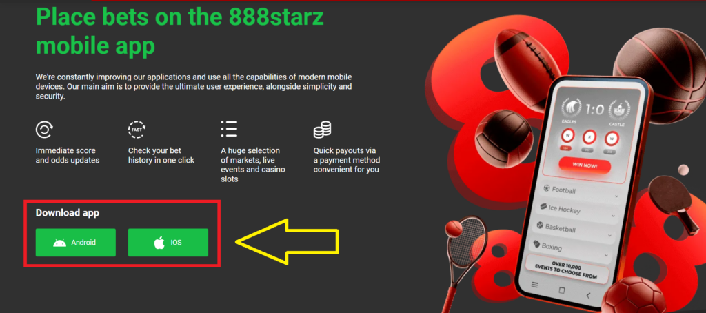 888Starz Download for Android Users